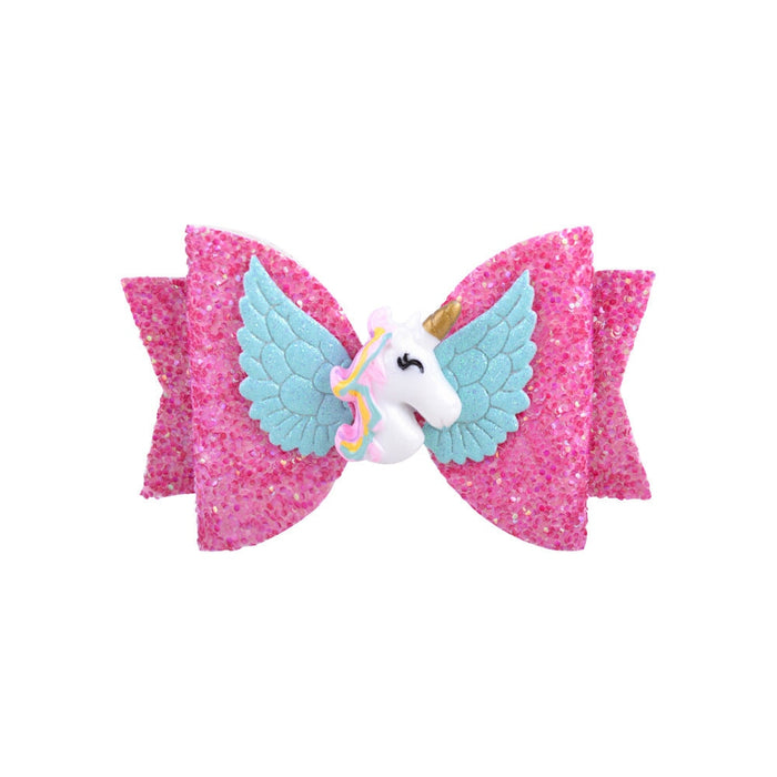 Wholesale gradient rainbow color sequin glitter powder ribbon children's hairpin (F)JDC-HC-Xiane001 Hair Clips 仙儿 3 Wholesale Jewelry JoyasDeChina Joyas De China