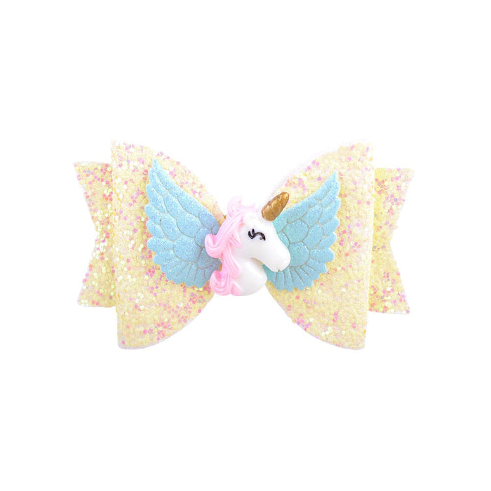 Wholesale gradient rainbow color sequin glitter powder ribbon children's hairpin (F)JDC-HC-Xiane001 Hair Clips 仙儿 Wholesale Jewelry JoyasDeChina Joyas De China