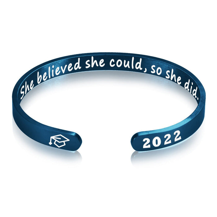 Wholesale Graduation Season Gift Stainless Steel Bracelet JDC-BT-Mail004 Bracelet 麦伦 blue Wholesale Jewelry JoyasDeChina Joyas De China