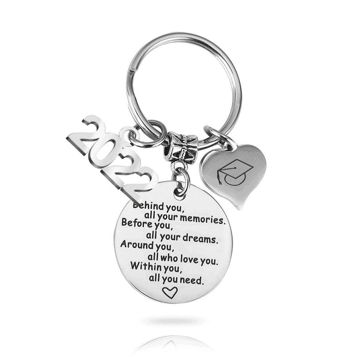 Wholesale Graduation Season Gift Stainless Steel Keychain JDC-KC-Mail001 Keychains 麦伦 A 25MM+14*15MM Wholesale Jewelry JoyasDeChina Joyas De China