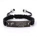 Wholesale graduation season glossy stainless steel curved sheet braided rope stretch bracelet JDC-BT-HongX009 Bracelet 宏祥 3 Wholesale Jewelry JoyasDeChina Joyas De China