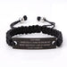 Wholesale graduation season glossy stainless steel curved sheet braided rope stretch bracelet JDC-BT-HongX009 Bracelet 宏祥 Wholesale Jewelry JoyasDeChina Joyas De China