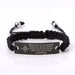 Wholesale graduation season glossy stainless steel curved sheet braided rope stretch bracelet JDC-BT-HongX009 Bracelet 宏祥 Wholesale Jewelry JoyasDeChina Joyas De China