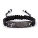 Wholesale graduation season glossy stainless steel curved sheet braided rope stretch bracelet JDC-BT-HongX009 Bracelet 宏祥 Wholesale Jewelry JoyasDeChina Joyas De China