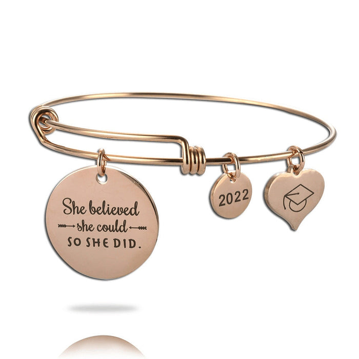 Wholesale Graduation Season Retractable Stainless Steel Bracelet JDC-BT-Mail001 Bracelet 麦伦 Wholesale Jewelry JoyasDeChina Joyas De China