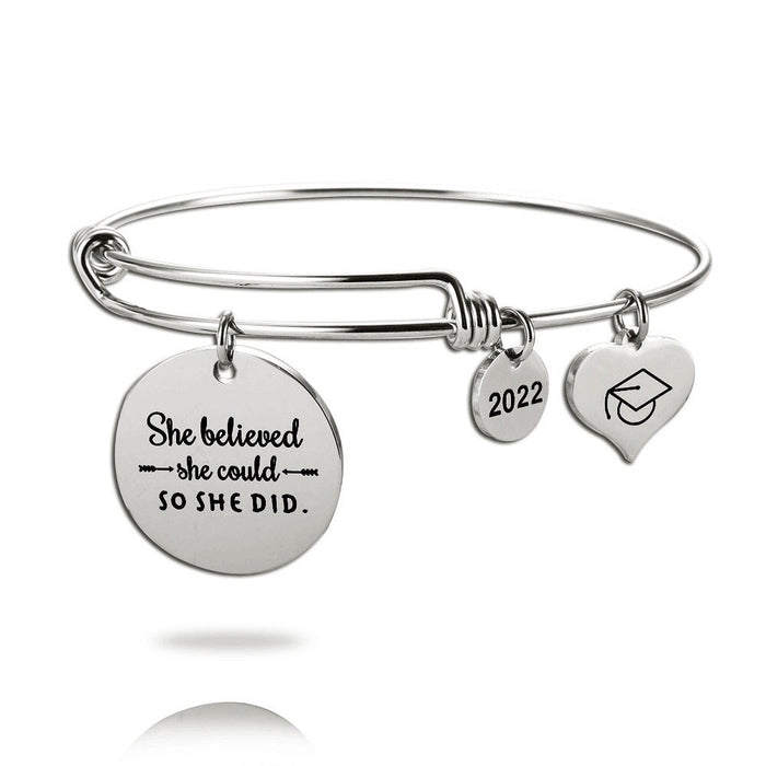 Wholesale Graduation Season Retractable Stainless Steel Bracelet JDC-BT-Mail001 Bracelet 麦伦 Wholesale Jewelry JoyasDeChina Joyas De China