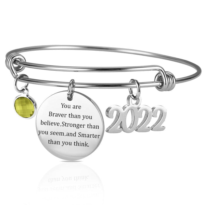 Wholesale Graduation Season Stainless Steel Bracelet JDC-BT-Mail005 Bracelet 麦伦 3 yellow Wholesale Jewelry JoyasDeChina Joyas De China