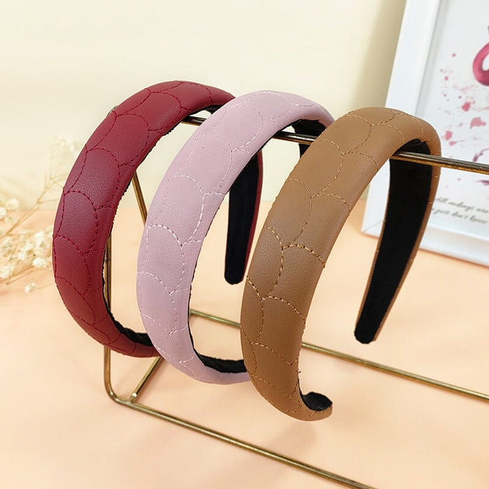 Wholesale gray leather hair band JDC-HD-O348 Headband 潮炫 Wholesale Jewelry JoyasDeChina Joyas De China