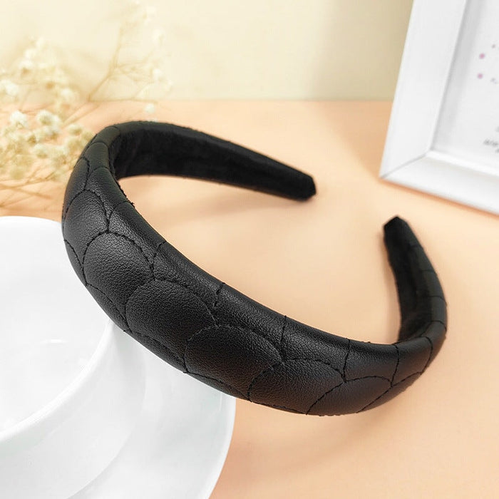 Wholesale gray leather hair band JDC-HD-O348 Headband 潮炫 black Wholesale Jewelry JoyasDeChina Joyas De China