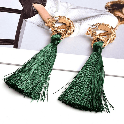 Wholesale green alloy earrings JDC-ES-SK053 Earrings 深刻 Wholesale Jewelry JoyasDeChina Joyas De China