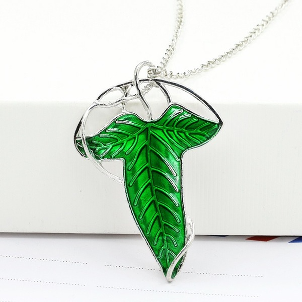 Bulk Jewelry Wholesale green alloy leaf brooch pendant JDC-NE-D617 Wholesale factory from China YIWU China