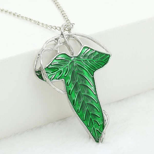 Bulk Jewelry Wholesale green alloy leaf brooch pendant JDC-NE-D617 Wholesale factory from China YIWU China