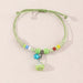 Wholesale green beaded bell length adjustable braid bracelet JDC-BT-E274 Bracelet 奈珠 1 Wholesale Jewelry JoyasDeChina Joyas De China