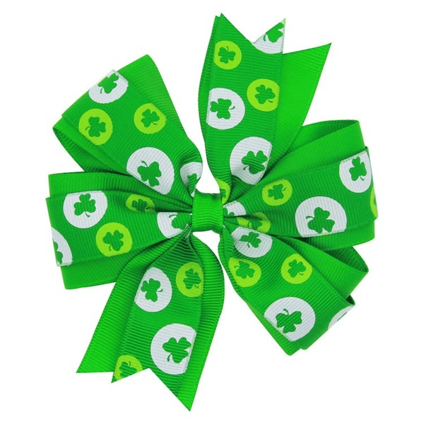 Wholesale Green Cloth Shamrock Butterfly St. Patrick's Holiday Hair Clip JDC-HC-GSQN041 Hair Clips 丘诺 Wholesale Jewelry JoyasDeChina Joyas De China