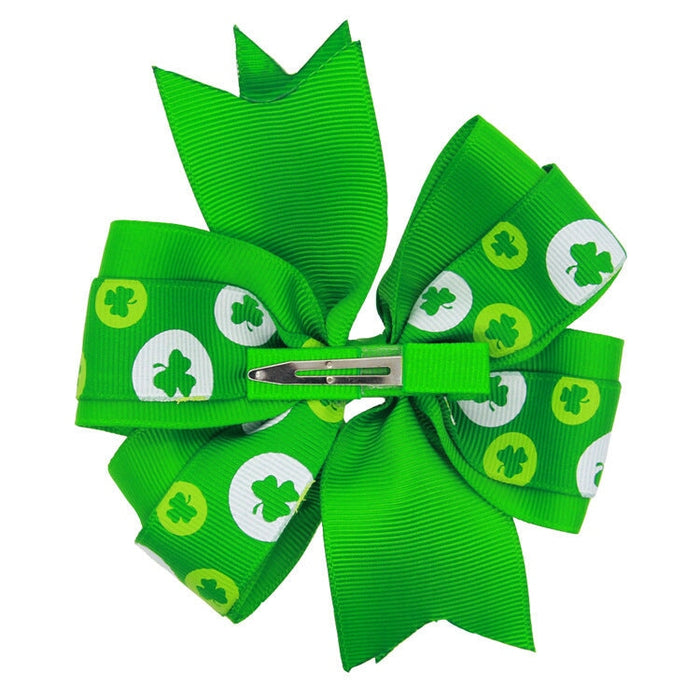 Wholesale Green Cloth Shamrock Butterfly St. Patrick's Holiday Hair Clip JDC-HC-GSQN041 Hair Clips 丘诺 Hairpin Wholesale Jewelry JoyasDeChina Joyas De China