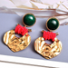 Wholesale green gemstone earrings JDC-ES-SK061 Earrings 深刻 Wholesale Jewelry JoyasDeChina Joyas De China