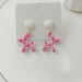 Wholesale green puppy alloy stud earrings JDC-ES-HZQ007 Earrings 青之荷 Wholesale Jewelry JoyasDeChina Joyas De China