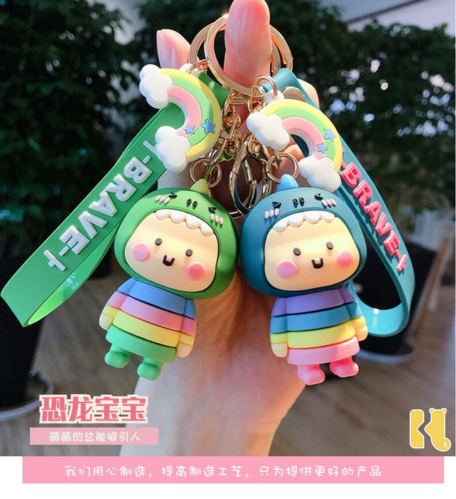 Wholesale green pvc keychain JDC-KC-JG213 Keychains 金葛 Wholesale Jewelry JoyasDeChina Joyas De China