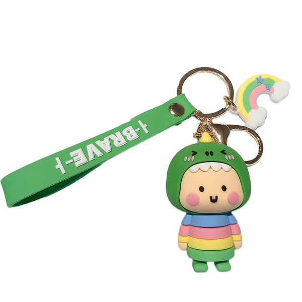 Wholesale green pvc keychain JDC-KC-JG213 Keychains 金葛 Wholesale Jewelry JoyasDeChina Joyas De China