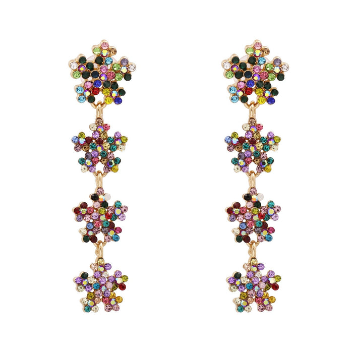 Wholesale Green Rhinestone Earrings JDC-ES-JJ340 Earrings 聚嘉 multicolor Wholesale Jewelry JoyasDeChina Joyas De China
