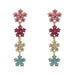Wholesale Green Rhinestone Earrings JDC-ES-JJ340 Earrings 聚嘉 Pink color Wholesale Jewelry JoyasDeChina Joyas De China