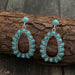 Wholesale Green Turquoise Earrings JDC-ES-Saip016 Earrings 赛蒲 Wholesale Jewelry JoyasDeChina Joyas De China