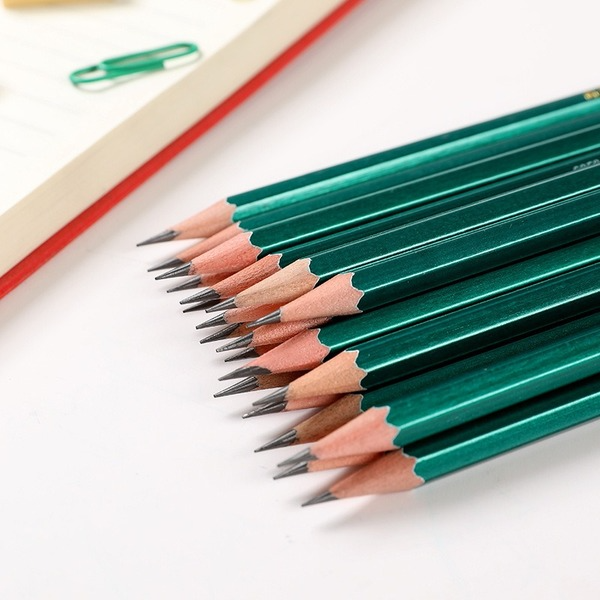 Bulk Jewelry Wholesale green wood 10 hexagonal green pole 2b pencils JDC-PE-XF018 Wholesale factory from China YIWU China