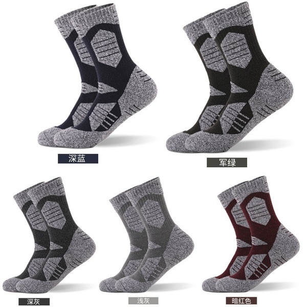 Wholesale grey cotton climbing socks JDC-SK-LZL052 Sock 两只狼 Wholesale Jewelry JoyasDeChina Joyas De China