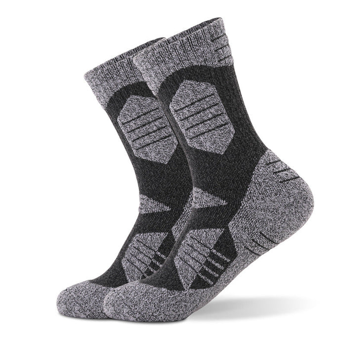 Wholesale grey cotton climbing socks JDC-SK-LZL052 Sock 两只狼 dark grey L(39-42) Wholesale Jewelry JoyasDeChina Joyas De China