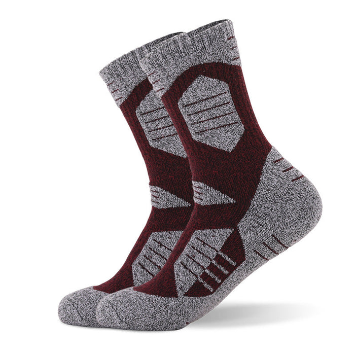 Wholesale grey cotton climbing socks JDC-SK-LZL052 Sock 两只狼 dull-red L(39-42) Wholesale Jewelry JoyasDeChina Joyas De China