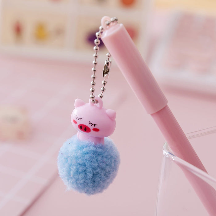 Wholesale hair ball black neutral pen JDC-BP-Yizhou004 Ballpoint Pen 义周 blue 0.38mm Wholesale Jewelry JoyasDeChina Joyas De China