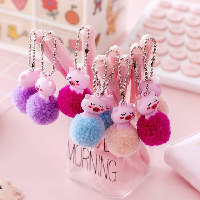 Wholesale hair ball black neutral pen JDC-BP-Yizhou004 Ballpoint Pen 义周 random 0.38mm Wholesale Jewelry JoyasDeChina Joyas De China