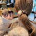 Wholesale hair ball leather rubber band plush hair rope（F）JDC-HS-GSXP006 Hair Scrunchies 宏鑫 Wholesale Jewelry JoyasDeChina Joyas De China