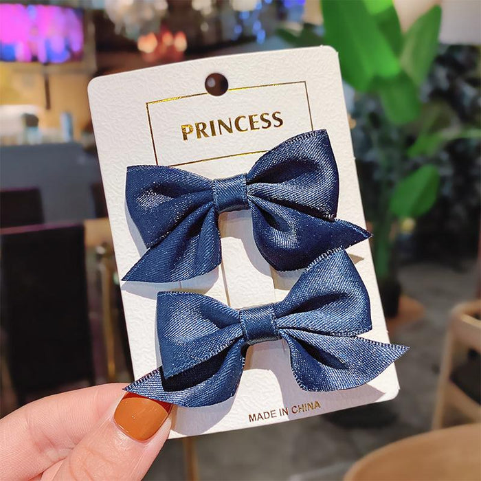 Bulk Jewelry Wholesale Hair Clips fabric bow solid bangs broken hair edge JDC-HS-i143 Wholesale factory from China YIWU China