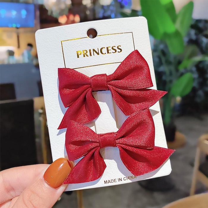 Bulk Jewelry Wholesale Hair Clips fabric bow solid bangs broken hair edge JDC-HS-i143 Wholesale factory from China YIWU China