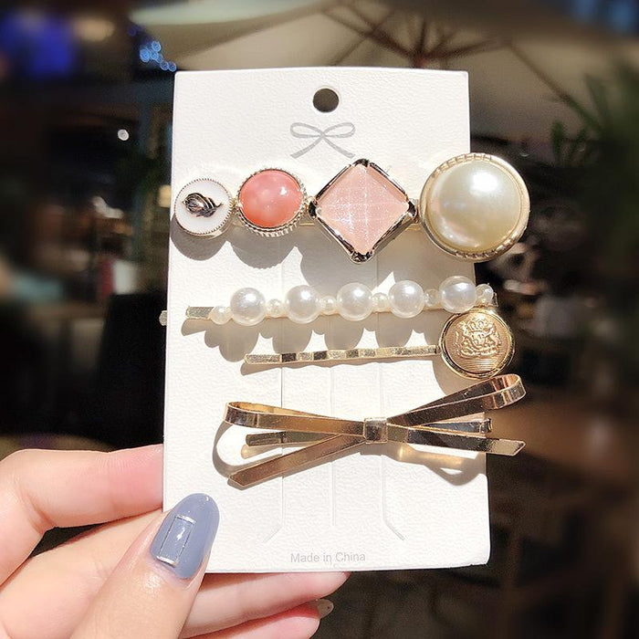 Bulk Jewelry Wholesale Hair Clips geometric metal pearls JDC-HS-i104 Wholesale factory from China YIWU China