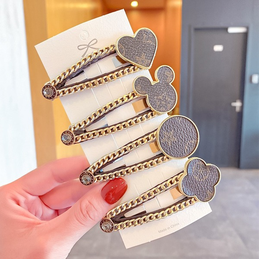 Bulk Jewelry Wholesale Hair Clips metal Mickey love hairpin JDC-HS-i198 Wholesale factory from China YIWU China