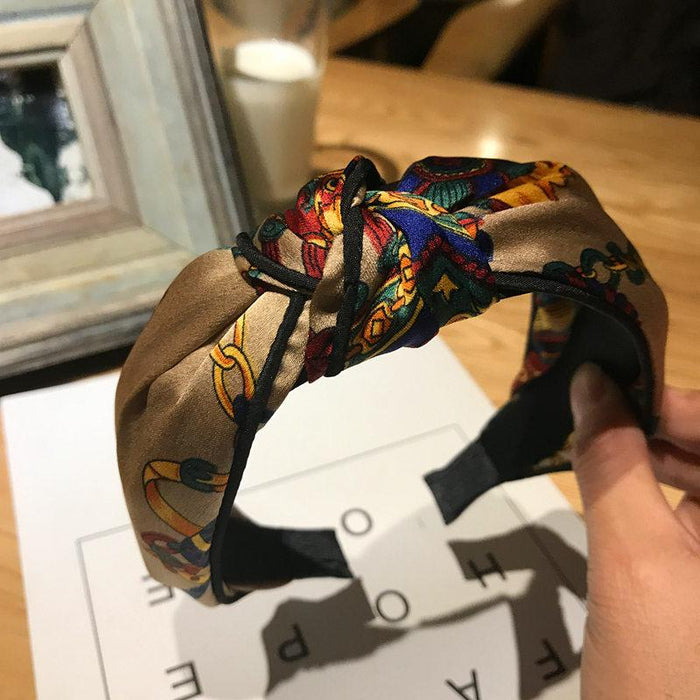 Bulk Jewelry Wholesale hair hoop knot color matching printing fabric JDC-HD-sj025 Wholesale factory from China YIWU China