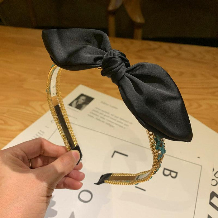 Bulk Jewelry Wholesale hair hoops, black bows and colored stones JDC-HD-sj033 Wholesale factory from China YIWU China