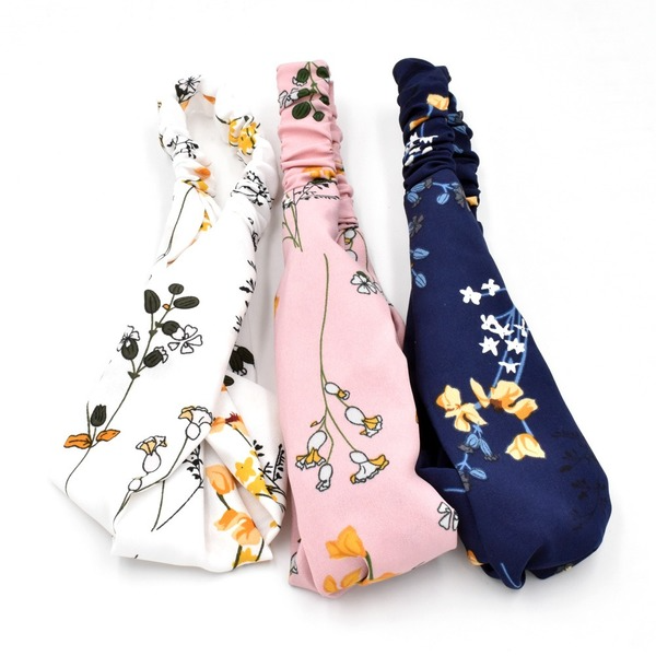 Bulk Jewelry Wholesale Hair Scrunchies color fabrics Simple lilac flowers JDC-HS-n122 Wholesale factory from China YIWU China