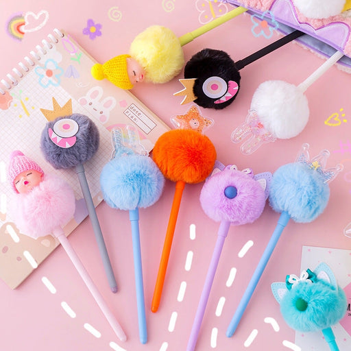 Wholesale hairball black neutral pen JDC-BP-Yizhou001 Ballpoint Pen 义周 Wholesale Jewelry JoyasDeChina Joyas De China