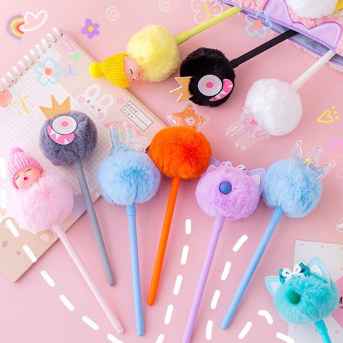 Wholesale hairball black neutral pen JDC-BP-Yizhou001 Ballpoint Pen 义周 Wholesale Jewelry JoyasDeChina Joyas De China