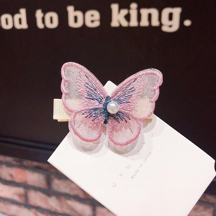 Bulk Jewelry Wholesale Hairpin super fairy three dimensional embroidery butterfly JDC-HC-i037 Wholesale factory from China YIWU China