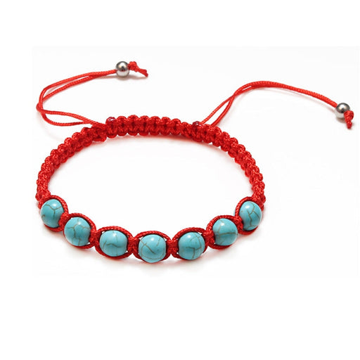 Wholesale Hand Braided Turquoise 8mm Beaded Bracelet JDC-BT-JiuJ015 Bracelet 九江 Wholesale Jewelry JoyasDeChina Joyas De China