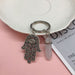 Wholesale Hand of Fatima Zinc Alloy Hexagon Pillar Crystal Couple Keychain JDC-KC-ShuoYu001 Keychains 硕屿 Wholesale Jewelry JoyasDeChina Joyas De China