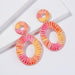 Wholesale hand-woven geometric oval raffle earrings JDC-ES-ManY018 Earrings 满溢 E1908-3 Wholesale Jewelry JoyasDeChina Joyas De China