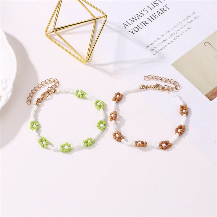 Wholesale Hand Woven Seed Beads Colorful Flower Bracelet JDC-BT-A025 Bracelet 妙雅 Wholesale Jewelry JoyasDeChina Joyas De China