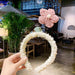 Bulk Jewelry Wholesale handmade cloth lovely flower Hairband JDC-HD-bd001 Wholesale factory from China YIWU China