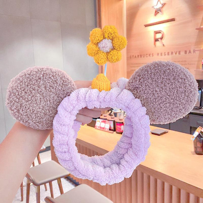 Bulk Jewelry Wholesale Headband  big ears small flower head lamb hair hoops JDC-HD-i035 Wholesale factory from China YIWU China