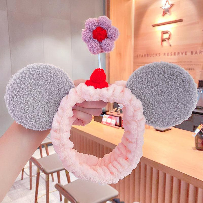 Bulk Jewelry Wholesale Headband  big ears small flower head lamb hair hoops JDC-HD-i035 Wholesale factory from China YIWU China